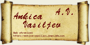 Ankica Vasiljev vizit kartica